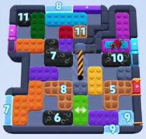 Fase de Color Block Jam: print do tabuleiro