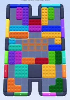 Color Block Jam Level 158 / 546 / 996 / 1669: Screenshot des Spielfelds