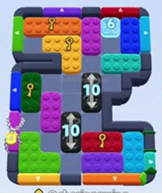 Color Block Jam Level 1267 / 1256 / 1259: Screenshot des Spielfelds