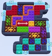 Fase de Color Block Jam: print do tabuleiro