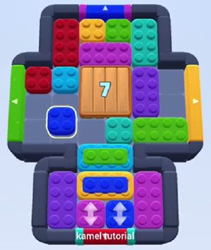 Color Block Jam nivel 501: captura del tablero