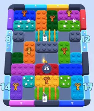 Color Block Jam level 339 / 416 / 733 / 1177: screenshot of the board