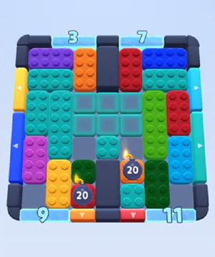Color Block Jam level 306: screenshot of the board