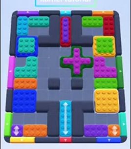 Color Block Jam Level 51: Screenshot des Spielfelds