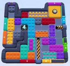 Color Block Jam Level 1418 / 1421 / 1428: Screenshot des Spielfelds