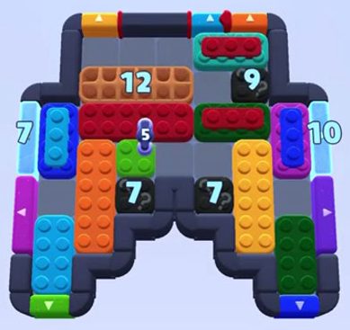 Color Block Jam のステージ：盤面のスクリーンショット