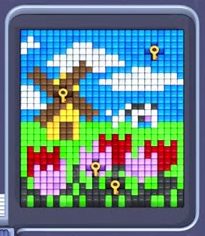 Pixel Flow Level 45: Screenshot des Spielfelds