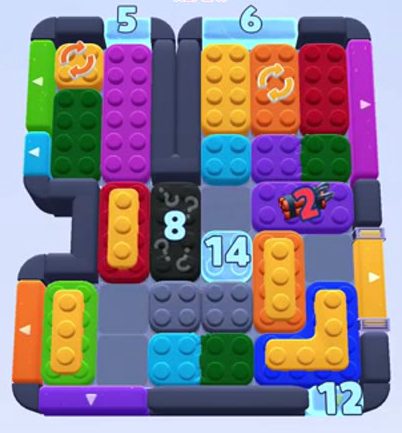 Nivel de Color Block Jam: captura del tablero