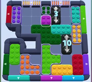 Color Block Jam level 841 / 1440 / 1739: screenshot of the board