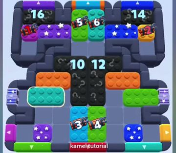 Color Block Jam Level 797: Screenshot des Spielfelds