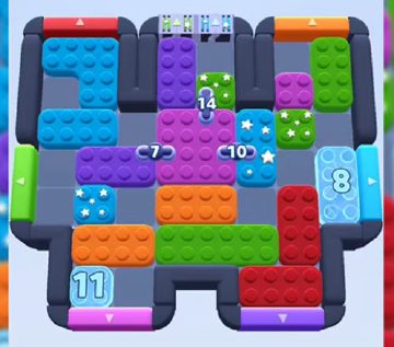 Color Block Jam Level 698 / 1618: Screenshot des Spielfelds