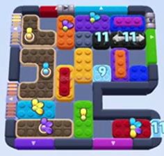Color Block Jam Level 1215 / 2107: Screenshot des Spielfelds
