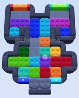 Color Block Jam Level 465 / 1359: Screenshot des Spielfelds