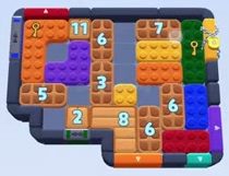 Fase de Color Block Jam: print do tabuleiro