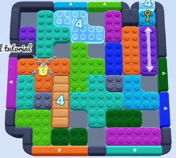 Color Block Jam Level 1688: Screenshot des Spielfelds
