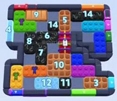 Color Block Jam Level 1540 / 2450: Screenshot des Spielfelds