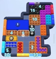 Fase de Color Block Jam: print do tabuleiro