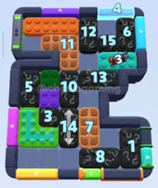 Color Block Jam Level 1239 / 2144: Screenshot des Spielfelds