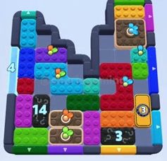 Color Block Jam level 1433: screenshot of the board