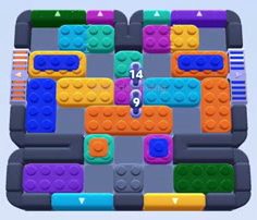 Color Block Jam Level 1300 / 1304 / 1297 / 1319 / 2226: Screenshot des Spielfelds