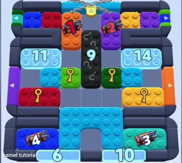 Color Block Jam Level 810 / 1705: Screenshot des Spielfelds