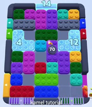 Color Block Jam level 348 / 421 / 438 / 742 / 1186: screenshot of the board