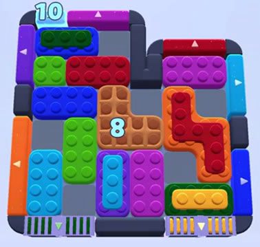 Color Block Jam Level 1512 / 1523: Screenshot des Spielfelds
