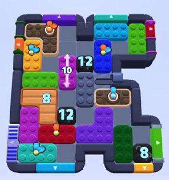 Nivel de Color Block Jam: captura del tablero