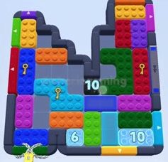Color Block Jam fase 1490: print do tabuleiro