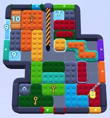 Fase de Color Block Jam: print do tabuleiro