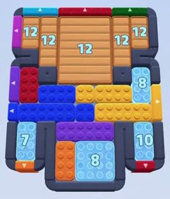 Color Block Jam のステージ：盤面のスクリーンショット