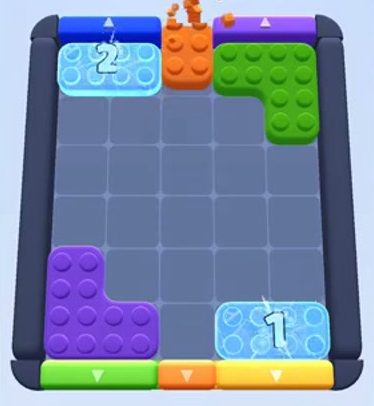 Color Block Jam Level 25: Screenshot des Spielfelds