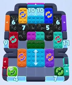 Color Block Jam level 1280 / 1283: screenshot of the board