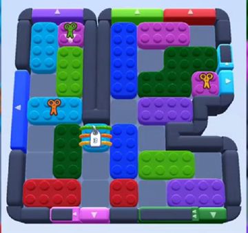 Color Block Jam Level 712 / 730: Screenshot des Spielfelds
