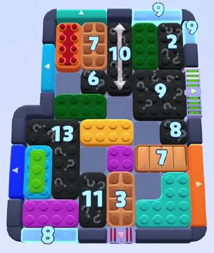 Color Block Jam Level 1217 / 1215 / 2119: Screenshot des Spielfelds
