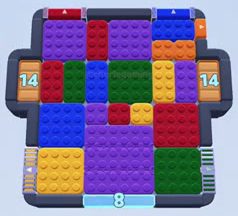 Color Block Jam のステージ：盤面のスクリーンショット
