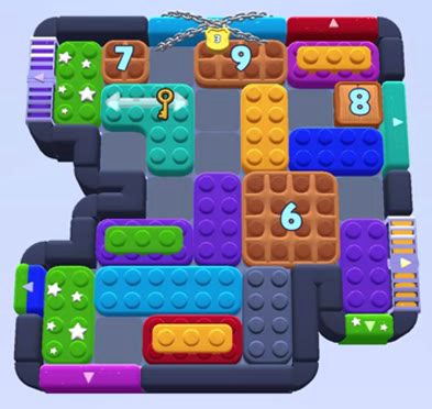 Color Block Jam Level 1250 / 1240 / 1243: Screenshot des Spielfelds