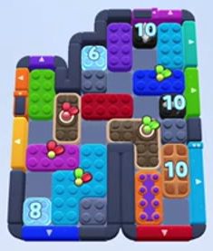 Color Block Jam Level 1248 / 1244: Screenshot des Spielfelds