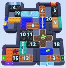 Color Block Jam のステージ：盤面のスクリーンショット