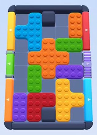 Color Block Jam Level 65: Screenshot des Spielfelds