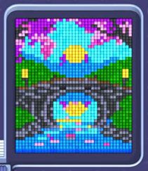 Pixel Flow level 1373: screenshot of the board