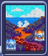 Pixel Flow уровень 2005: скриншот поля