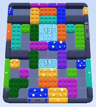 Color Block Jam nivel 247 / 635 / 1085: captura del tablero