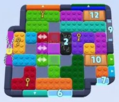 Color Block Jam level 1594: screenshot of the board