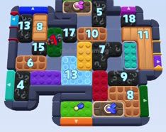 Color Block Jam level 1628 / 2539: screenshot of the board