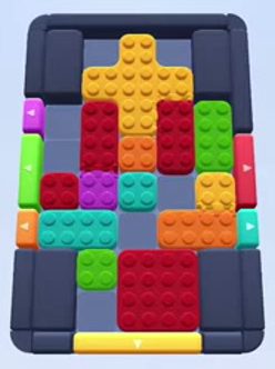 Color Block Jam Level 76: Screenshot des Spielfelds