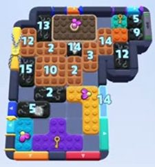 Color Block Jam のステージ：盤面のスクリーンショット