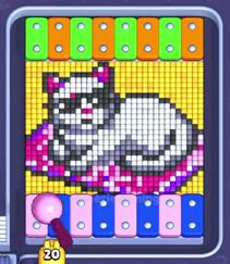 Pixel Flow level 1403: screenshot of the board