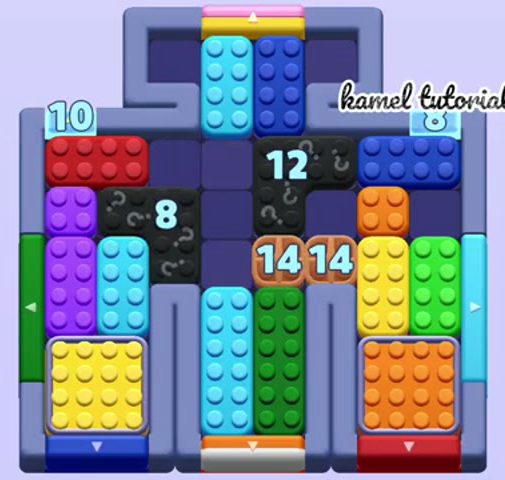 Color Block Jam level 1822: screenshot of the board