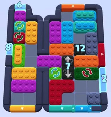 Nivel de Color Block Jam: captura del tablero